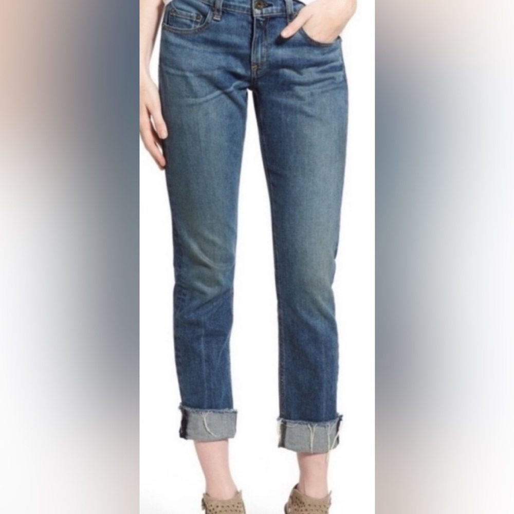 Blue Ankle Cropped Jeans Classic Denim
